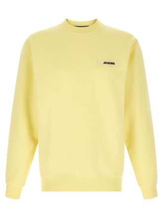 Jacquemus Yellow Crew Neck Logo Sweatshirt