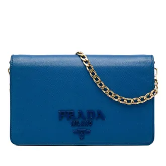 Prada Pre-owned Prada Saffiano Lux Monochrome Wallet on Chain Ladies B3FPONK4UFNFRQHO