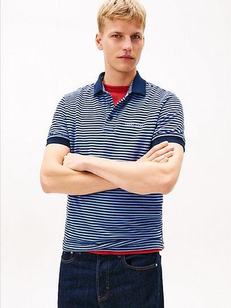 Tommy Hilfiger Linear Logo Pique Polo Shirt