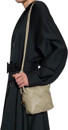 Bottega Veneta Camera Intrecciato Cross Body in Olive