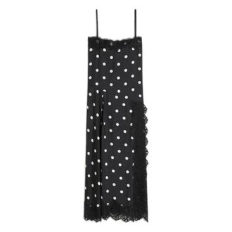 Sportmax Sportmax, Maxi Dresses, female, Black, Size: XS Polka-dot Maxi Dress