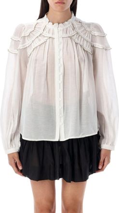 Isabel Marant White Regular Solid Shirt