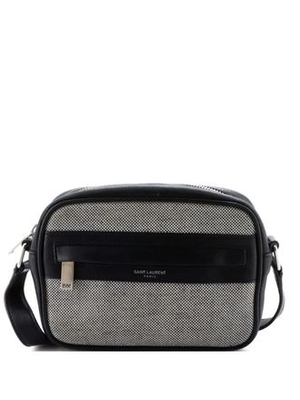 Saint Laurent Camp Camera Bag Leather Small crossbody bag - Nero