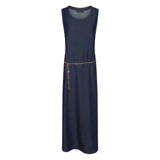 Elena Miro Midi Dresses, female, Blue, Size: L Tank Dress
