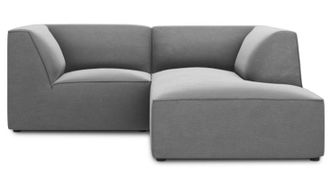 BLOOMINGLOFT 3-Sitzer Ecksofa Sao 186 x 180 cm, mit Samtbezug / Eckteil rechts