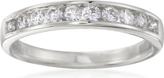 Ross-Simons Channel-Set Diamond Ring in 14kt White Gold