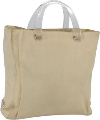 Prada Pre-owned Vintage Tote Bag - Dames - Vintage Shopper - Beige - ONE Size - Nylon - Vintage
