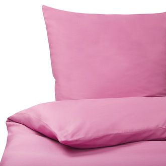 Beliani Conjunto De Fundas De Algod&oacute;n Rosa Edred&oacute;n Funda De Almohada 200 X 220 Cm Moderno Elegante Dormitorio Harmonridge