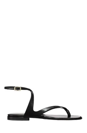 Margaux Eyewear The Palermo Sandal in Black Nappa at Nordstrom, Size 38.5