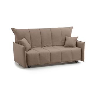 Dmora Sofa Cama Dabali, Sof&aacute; De 2 Plazas, 100% Made In Italy, Sof&aacute; De Sal&oacute;n Con Apertura Trolley, En Tela Acolchada, Con Reposabrazos Est&aacute;ndar, Cm 150x90h85