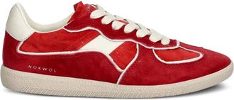 Nokwol August suede panel trainers - Red