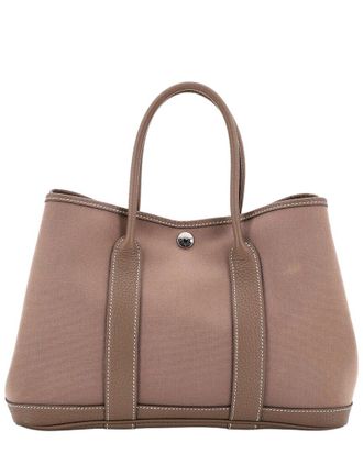 Herm&egrave;s Garden Party Tote Toile And 30 (Authentic Pre-Loved)