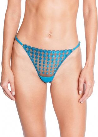 Huit Deco Dots String Panty In Turquoise