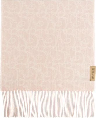 Burberry B Charm Cashmere Sjaal - unisex - Wintersjaals - Roze - ONE Size - Leer - Accessoires