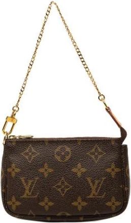 Louis Vuitton Pre-owned Mini Pochette Accessoires - Dames - Vintage Handtas - Bruin - ONE Size - Vintage
