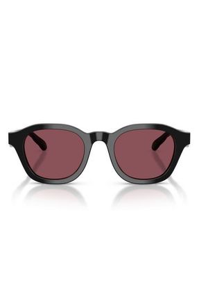Tory Burch 48mm Polarized Phantos Sunglasses in Black /Dark Violet Polar at Nordstrom