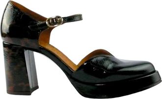 Chie Mihara Mary Jane-schoenen met luipaardprint - Dames - Pumps - Zwart - 41 EU - Leer - Schoenen