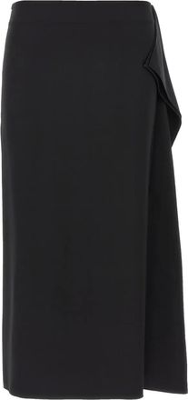 Sportmax Gonna midi Giambo con spacco laterale - Nero