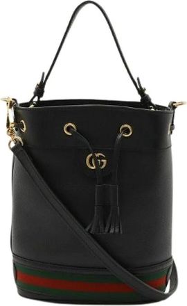Gucci Pre-owned Bucket Bags, female, Black, Size: ONE SIZE Pre-owned Bucket Bag