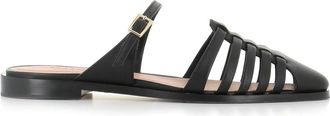 Malone Souliers Zwarte Leren Instappers - Dames - Slip ons - Zwart - 37 1/2 EU - Schoenen