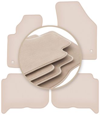 OEM Alfombrillas Beige Premium Para Volkswagen Touran I Fl Monovolumen 2010-2015