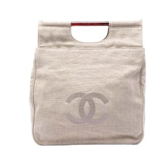 Chanel Bolso Tote de Lona Pre-owned - Pre-owned - Mujer - Beige - ONE SIZE
