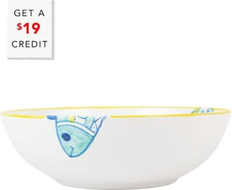 Vietri Vietri Elbas Fish Serving Bowl With $19 Credit