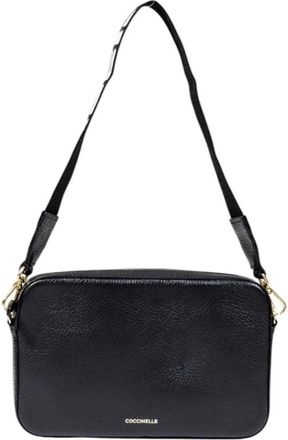 Coccinelle Zwarte Leren Dames Rits Tas - Dames - Schoudertassen - Zwart - ONE Size - Leer - Tassen