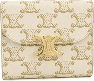 Celine White Pvc Wallet (Tri-Fold) (Pre-Owned)