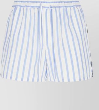 Dolce & Gabbana cotton blend bermuda shorts striped pattern back pocket