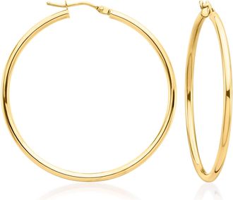 Ross-Simons Italian 2mm 14kt Yellow Gold Hoop Earrings