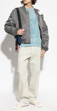 Maison Kitsun&eacute; Sweatshirt With Print, Mens, Blue