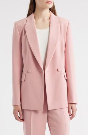 Elie Tahari The Tanner Double Breasted Blazer in Light Dragon Fruit at Nordstrom Rack, Size 2