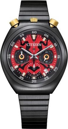 Citizen Darth Maul Star Wars Chronograph Bracelet Watch, 38mm in Black at Nordstrom Rack