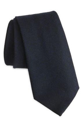 Canali Brushed Wool Tie in Navy at Nordstrom Rack