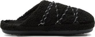 Moon Boot Teddy slippers met veters - Zwart