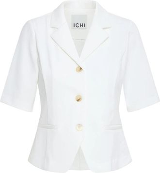 Ichi Ihlino Bl - Dames - Blazers - Wit - XL - Leer - Jassen