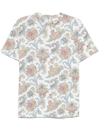 Etro paisley-print T-shirt - men - Cotton - L - White