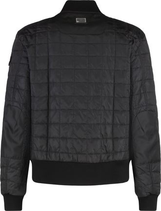 Dolce & Gabbana Mens Black Padded Bomber Jacket Polyamide