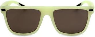 Lotto 52mm Square Sunglasses in Green Trasparent at Nordstrom