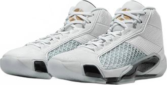 Nike Jordan Mens Air Jordan 38 Fiba Sneaker In White/metallic Gold