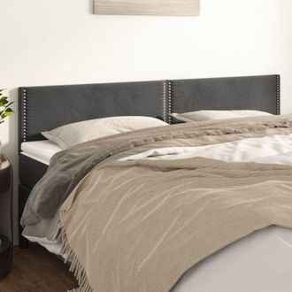 vidaXL Cabeceros 2 Unidades De Terciopelo Gris Oscuro 90x5x78/88 Cm Vidaxl