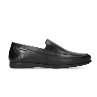Mephisto Zwarte leren instapschoen voor heren - Heren - Loafers - Zwart - 47 EU - Leer - Schoenen