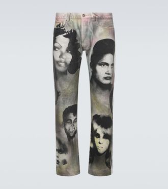 Versace Printed straight jeans