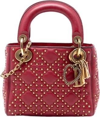 Dior Pre-owned Lady Satchel - Dames - Vintage Handtas - Rood - ONE Size - Leer - Vintage