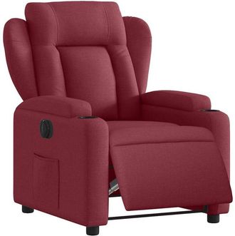 vidaXL Sill&oacute;n Reclinable El&eacute;ctrico Tela Rojo Tinto Vidaxl
