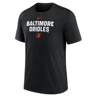 Nike Baltimore Orioles Stacked Nike Mens MLB T-Shirt in Black | NJFD00HOLE-NKP