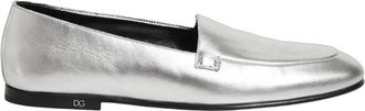 Dolce & Gabbana Loafers Casual Schoenen - Heren - Loafers - Grijs - 43 EU - Leer - Schoenen
