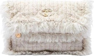 Chanel Pre-owned Fringed Tweed Clutch - Dames - Vintage Clutch - Beige - ONE Size - Tweed - Vintage