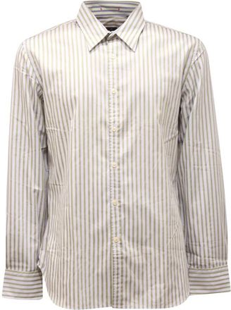 Paul Smith Strepen Overhemd - Heren - Casual Overhemden - Groen - M - Katoen - Overhemden